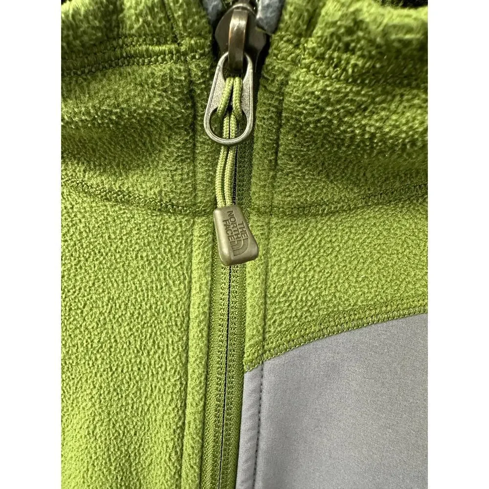 The North Face Men's Fleece Pullover FlashDry Olive Green Sweater Gray Pocket XL